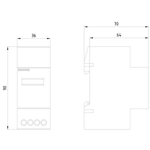 7KT5823 Siemens elektronischer Zeitzähler DC 12-150V, 24-240V, 50Hz Produktbild Additional View 2 L