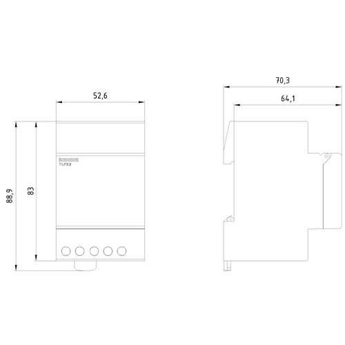 7LF53006 Siemens Synchron-Schaltuhr Woche 1 Wechsler 230V/50Hz 3TE Produktbild Additional View 2 L