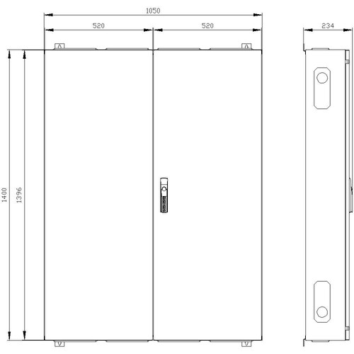 8GK1123-7KA42 Siemens ALPHA 400, Wandschrank, IP55, Schutzklasse 1, H: 1 Produktbild Additional View 2 L