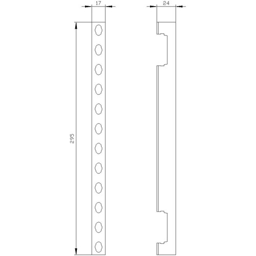 8GK4855-2KK02 Siemens ALPHA 630 DIN, Holm für Rangierkasten Höhe= 300mm, Tie Produktbild Additional View 2 L