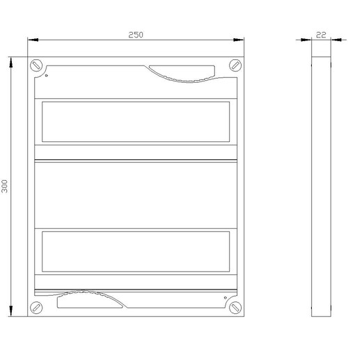 8GK96012KK11 Siemens ALPHA 630 DIN, Abdeckung Höhe=300mm, Breite=250mm, Aus Produktbild Additional View 2 L