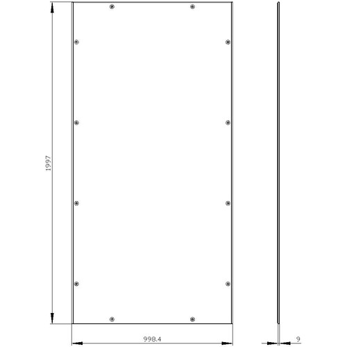 8MF1000-2UW62-1B Siemens SIVACON, Seitenwand / Rückwand, geschlossen, EMV Produktbild Additional View 2 L