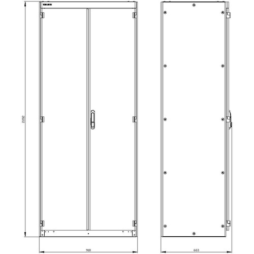 8MF1296-3BS5 Siemens SIVACON, Schaltschrank-Leergehäuse, nach IEC 622 Produktbild Additional View 2 L