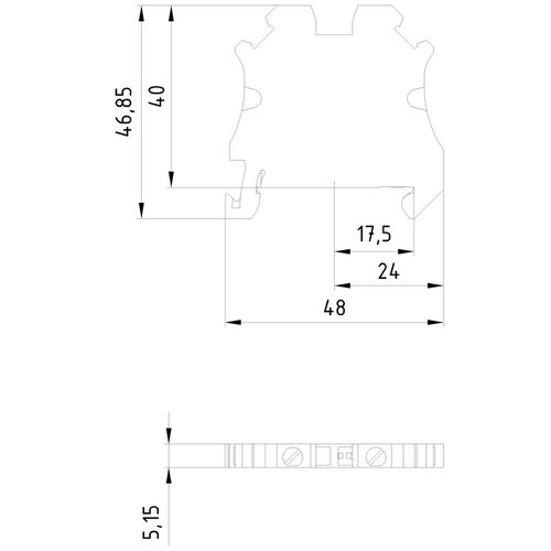 8WH1000-0CF07 Siemens PE- Durchgangsklemme mit Schraubanschluss K Produktbild Additional View 2 L