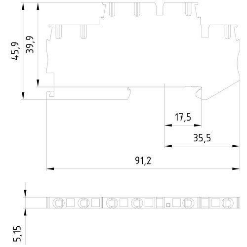 8WH2023-0CF07 Siemens Doppelstock- Schutzleiterklemme mit Zugfederanschlus Produktbild Additional View 2 L