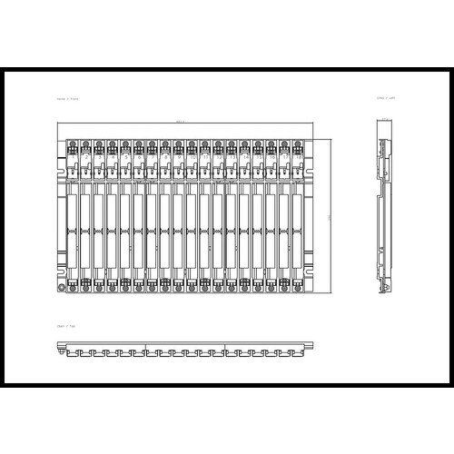 6ES74031TA110AA0 Siemens SIMATIC S7-400 ER1 mit 18 Steckplätzen, Aluminium Für  Produktbild Additional View 2 L