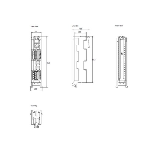 6ES79215AH200AA0 Siemens Frontsteckmodul für SIMATIC S7-1500, dig. IOs, 16-p. Ve Produktbild Additional View 2 L