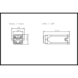 6GK1905-0CB00 Siemens PB ECOFAST Hybrid Plug 180 (ECOFAST Cu), 2x Cu, 4x 1,5qmm Produktbild