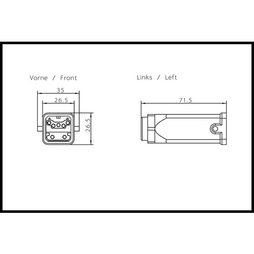 6GK1905-0CB00 Siemens PB ECOFAST Hybrid Plug 180 (ECOFAST Cu), 2x Cu, 4x 1,5qmm Produktbild Front View L