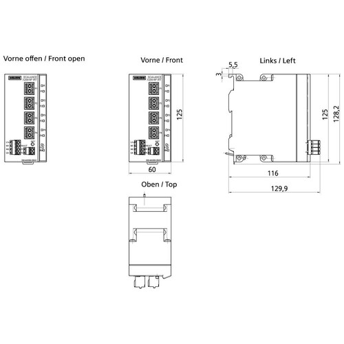 6GK5200-4AH00-2BA3 Siemens SCALANCE X200-4P IRT, managed Layer 2 switch, 4x Produktbild Additional View 2 L