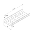 10585 Trayco MT60 400 3DG Gitterrinne Mesh Tray Produktbild Additional View 2 S