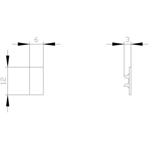 3RQ3902-0B Siemens Klippschild, 6x 12mm Produktbild Additional View 1 L