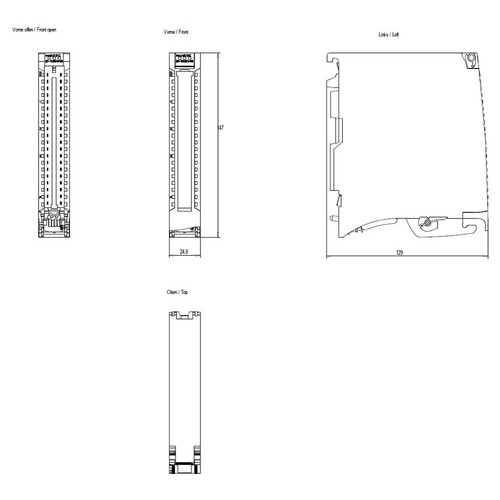 6ES7531-7QD00-0AB0 Siemens SIMATIC S7 1500, Analogeingabemodul AI 4xU/I/RTD/T Produktbild Additional View 2 L