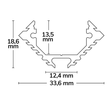 112846 Isoled LED Eckprofil CORNER12 Aluminium eloxiert, 200cm Produktbild Additional View 1 S