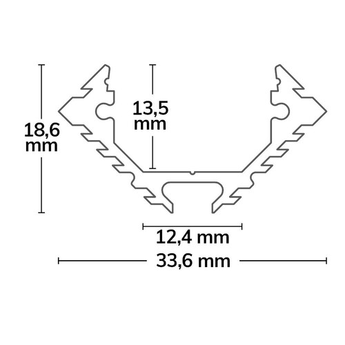 112846 Isoled LED Eckprofil CORNER12 Aluminium eloxiert, 200cm Produktbild Additional View 1 L