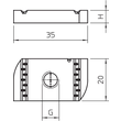 1147234 Obo MS41SN M10 A4 Gleitmutter für Profilschiene MS4121/4141 M10 Edels Produktbild Additional View 1 S