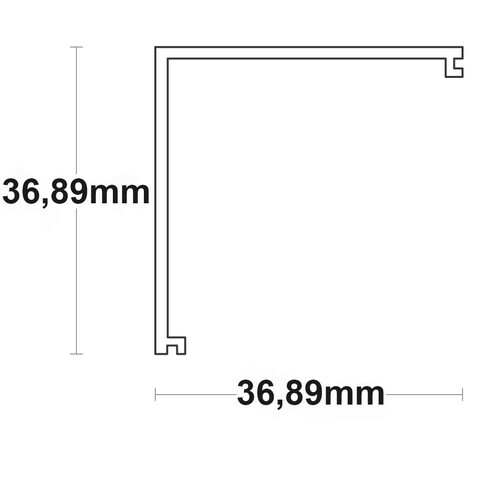 112884 Isoled Abdeckung COVER16 opal/satiniert 200cm für Profil CORNER20 Produktbild Additional View 1 L