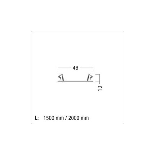 22170178 Zumtobel Abdeckstreifen T/KK AK 1498 Produktbild Additional View 1 L