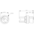 3SU1052-2BC10-0AA0 Siemens Knebelschalter, beleuchtbar, 22mm, rund Produktbild Additional View 1 S