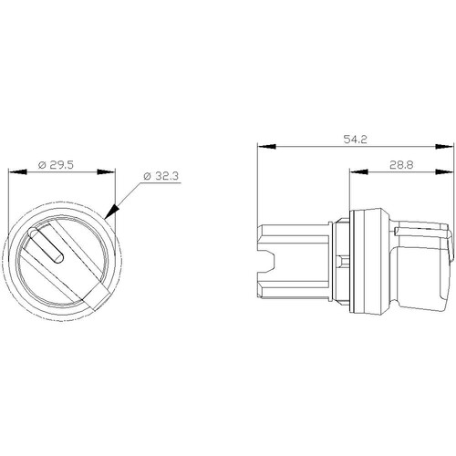 3SU1052-2BC10-0AA0 Siemens Knebelschalter, beleuchtbar, 22mm, rund Produktbild Additional View 1 L