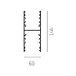 581-261440 Molto Luce LOG OUT UP  DOWN AB MODUL schwarz  OHNE LICHTEINSATZ Produktbild Additional View 1 S