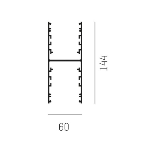 581-261440 Molto Luce LOG OUT UP  DOWN AB MODUL schwarz  OHNE LICHTEINSATZ Produktbild Additional View 1 L