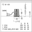 60816963 Zumtobel DIAMO R68 LED1200 930 LDO VFL WH LED Decken Einbauleuchte 14W Produktbild Additional View 1 S