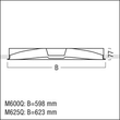 42185170 Zumtobel Mildes Licht LED 32,5W 3600lm 4000K Dali-dimmbar M625 Produktbild Additional View 1 S