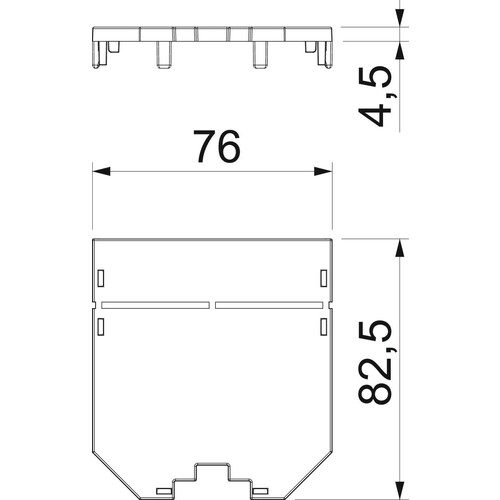 7408743 Obo UT3 P0 Abdeckplatte für UT3, blind 82,5x76x2 Polyamid  graphitschwar Produktbild Additional View 1 L