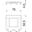 7408751 Obo UT3 P1 Abdeckplatte für UT3, 1 Modul45 61x76x4 Polyamid  graphitschw Produktbild Additional View 1 S