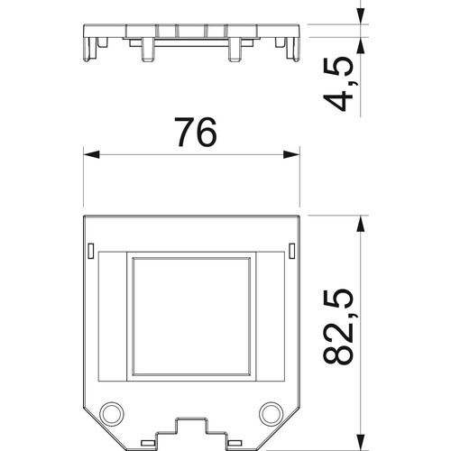 7408751 Obo UT3 P1 Abdeckplatte für UT3, 1 Modul45 61x76x4 Polyamid  graphitschw Produktbild Additional View 1 L