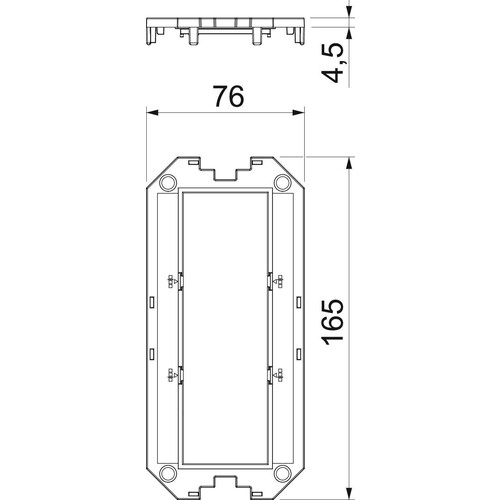 7408753 Obo UT3 P3 Abdeckplatte für UT3, 3 Modul45 165x76x4 Polyamid  graphitsch Produktbild Additional View 1 L