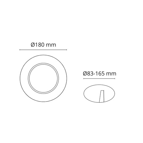 3815 SG Reduzierring Weiß, passend für Downlights mit AD 114mm Produktbild Additional View 1 L