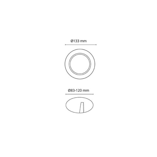 9233 SG Reduzierring graphit passend für Downlight mit AD94mm Produktbild Additional View 1 L