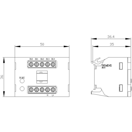 3SU1400-1GC10-1AA0 Siemens Elektronik Modul für ID Schlüsselschalter, schwarz Produktbild Additional View 2 L