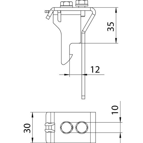 6065475 Obo AH 35 VA4301 Abstandhalter für Deckel 35x30 Edelstahl, rostfrei Produktbild Additional View 1 L