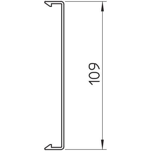 6191630 Obo 2410 110RW Oberteil für WDK 110x2000mm Polyvinylchlorid  reinweiß 9 Produktbild Additional View 1 L