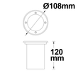 113299 ISOLED Bodeneinbaustrahler GU10 Rund DM108 H120 IP67 Produktbild Additional View 1 S