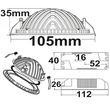 112599 Isoled LED Downlight LUNA 6W, weiß, indirektes Licht, warmweiß, dimmb Produktbild Additional View 1 S