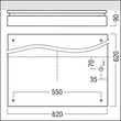 42182671 Zumtobel PERLUCE O LED5200 840 Q620 EVG IP50 WH Wannenleuchte mit opal Produktbild Additional View 1 S