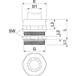 2086177 Obo V TEC VM32 EMV K Kabelverschraubung EMV Kontaktfeder ges Produktbild Additional View 1 S