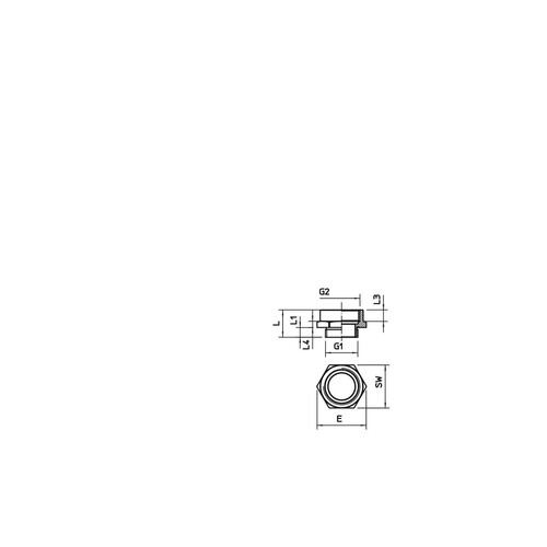 2088291 Obo 165 ADA PG9 M16 Adapter PG M PG9 M16 Messing vernickelt Produktbild Additional View 1 L