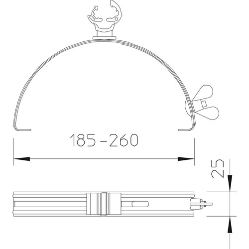 5202590 Obo 132 K CU Dachleitungshalter für Firstziegel 8mm Kupfer Produktbild Additional View 1 L