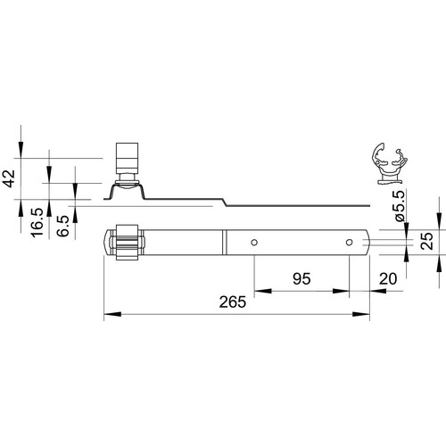 5215854 Obo 157 EK CU Dachleitungshalter 8mm Kupfer Produktbild Additional View 1 L