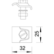 5326338 Obo 324 S CU Klemmbock mit Schraube M8x25mm Kupfer Produktbild Additional View 1 S