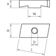 1147126 Obo MS40SN M6 A4 Gleitmutter für Profilschiene MS4022 M6 Edelstahl, rost Produktbild Additional View 1 S