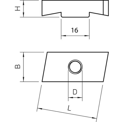 1147126 Obo MS40SN M6 A4 Gleitmutter für Profilschiene MS4022 M6 Edelstahl, rost Produktbild Additional View 1 L