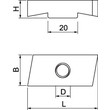 1147186 Obo MS50SN M8 A4 Gleitmutter für Profilschiene MS5030 M8 Edelstahl, rost Produktbild Additional View 1 S