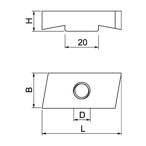 1147186 Obo MS50SN M8 A4 Gleitmutter für Profilschiene MS5030 M8 Edelstahl, rost Produktbild Additional View 1 L