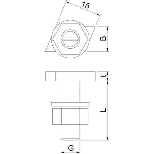 1148016 Obo CL20HB M8x25 ZL Hammerkopfschraube für Profilschiene CL Produktbild Additional View 1 L